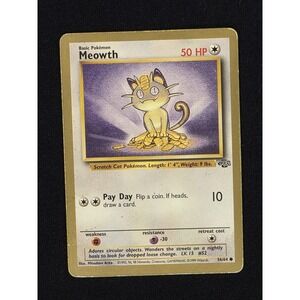 1999 Pokemon Roll‎ Gold boarder Meowth Rare